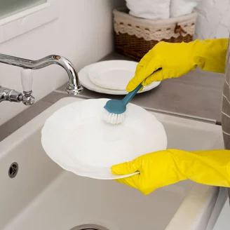 Washing dishes